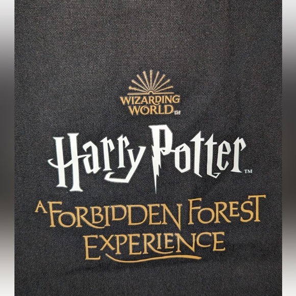 Wizarding World Harry Potter A Forbidden Forest Experience Black Canvas Tote Bag - Picture 5 of 6
